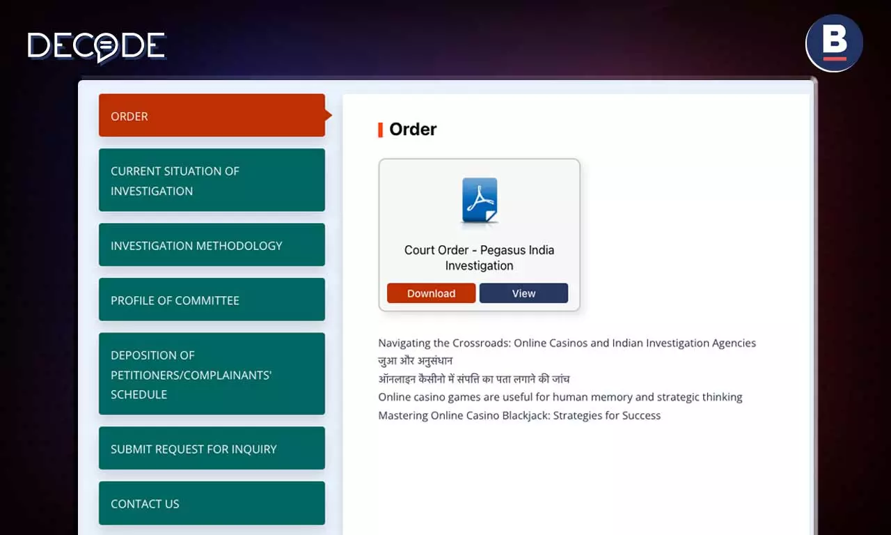 Pegasus Investigation Committeeās Website Has Removed Depositions And Replaced With Spam Pegasus Investigation Committeeās Website Has Removed Depositions And Replaced With Spam